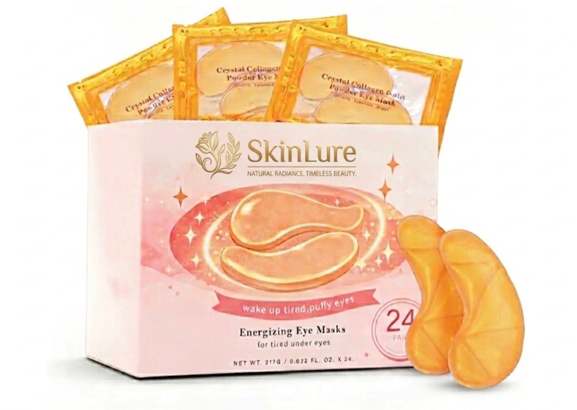 SkinLure Crystal Collagen Gold Eye Masks — 24 pairs of hydrogel under-eye masks